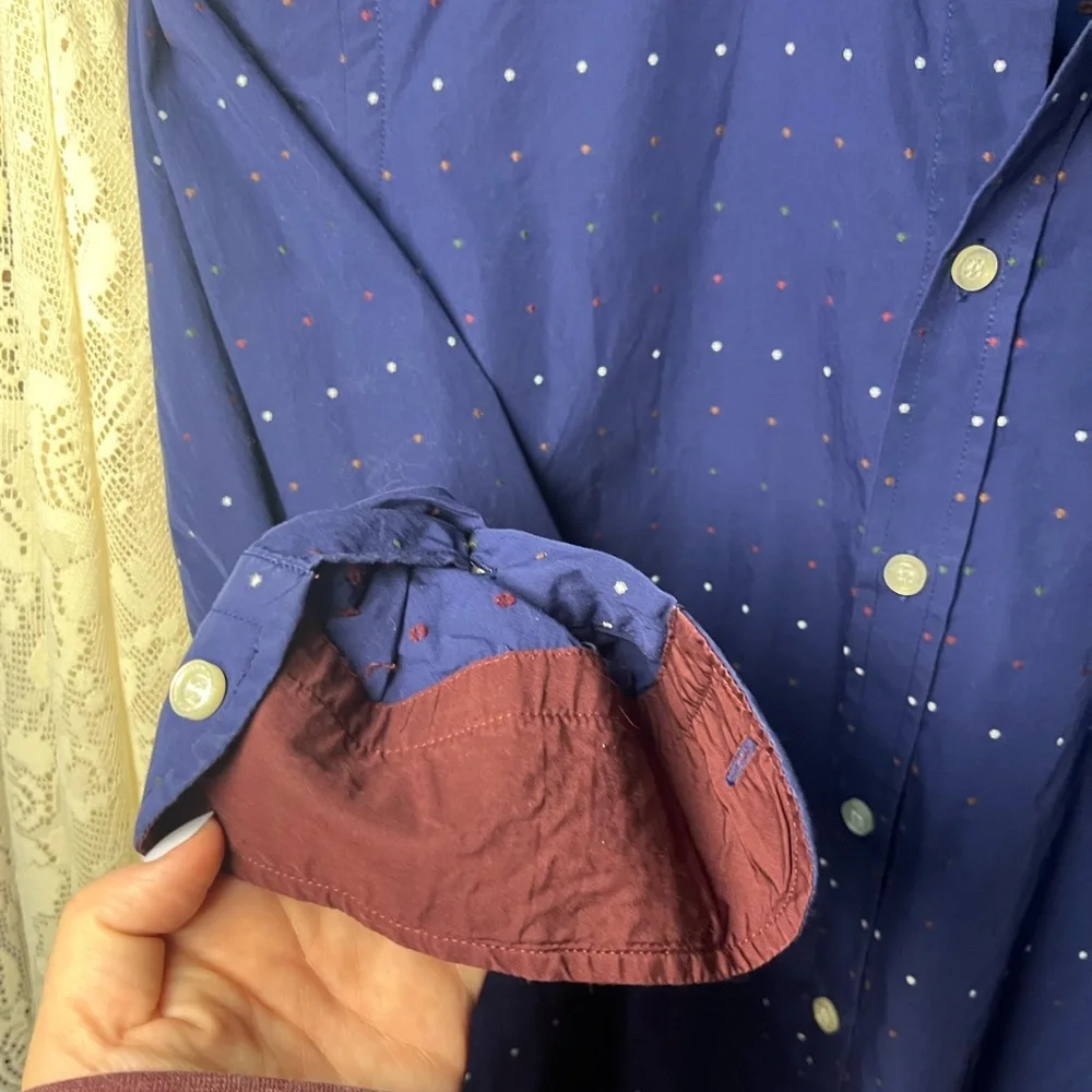 Harmont & Blaine 100% Navy Blue Patterned Shirt (Inv. #001) - Picture 11 of 14